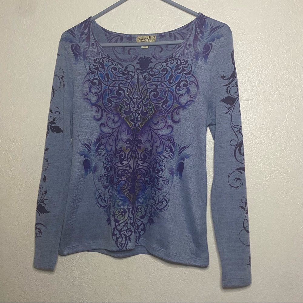 Blue and Purple y2k top